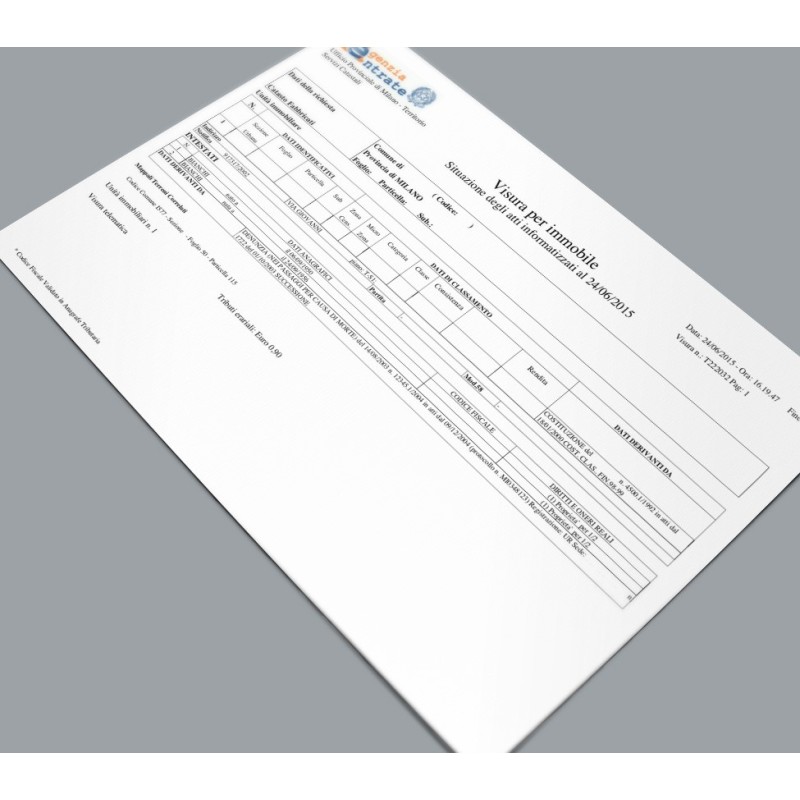 Visura Catastale Ordinaria Visura Catastale Ordinaria