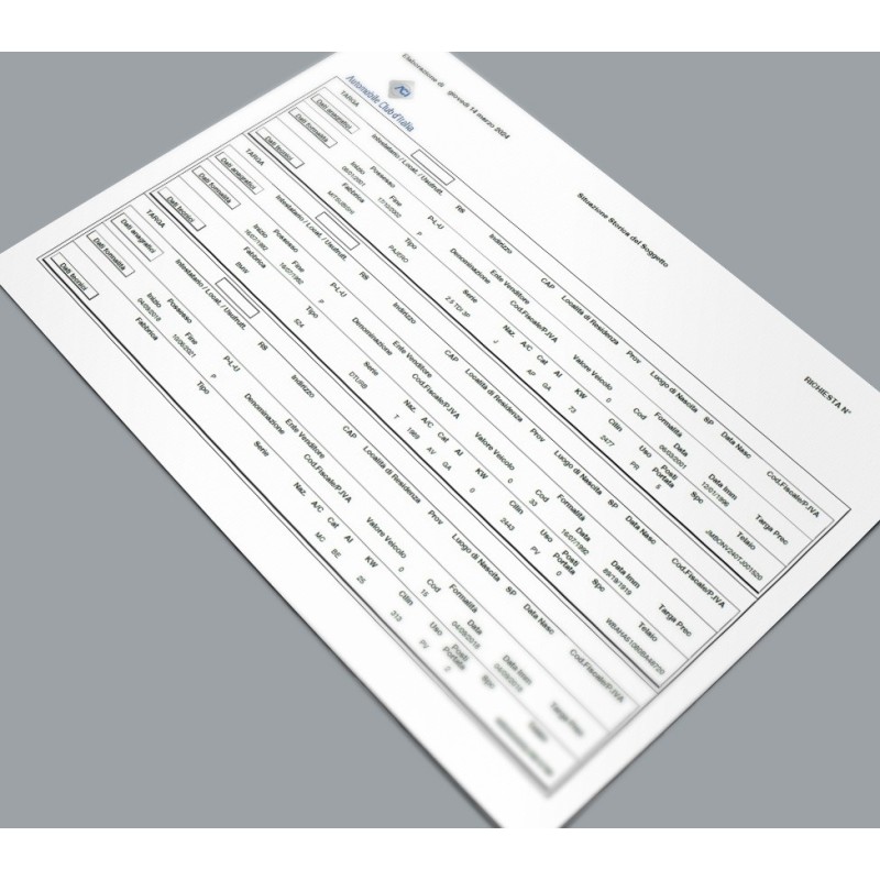 Visura PRA Nominativa Storica