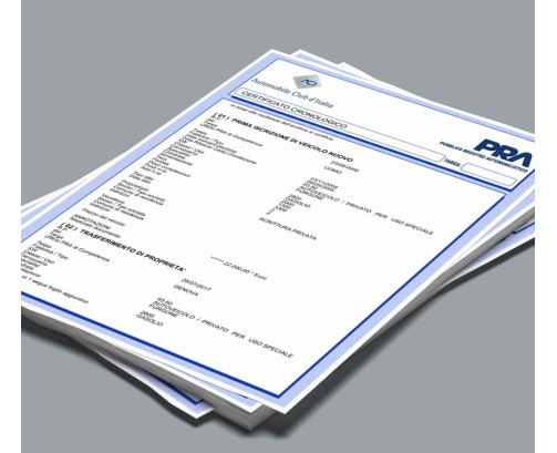 Certificato Cronologico PRA
