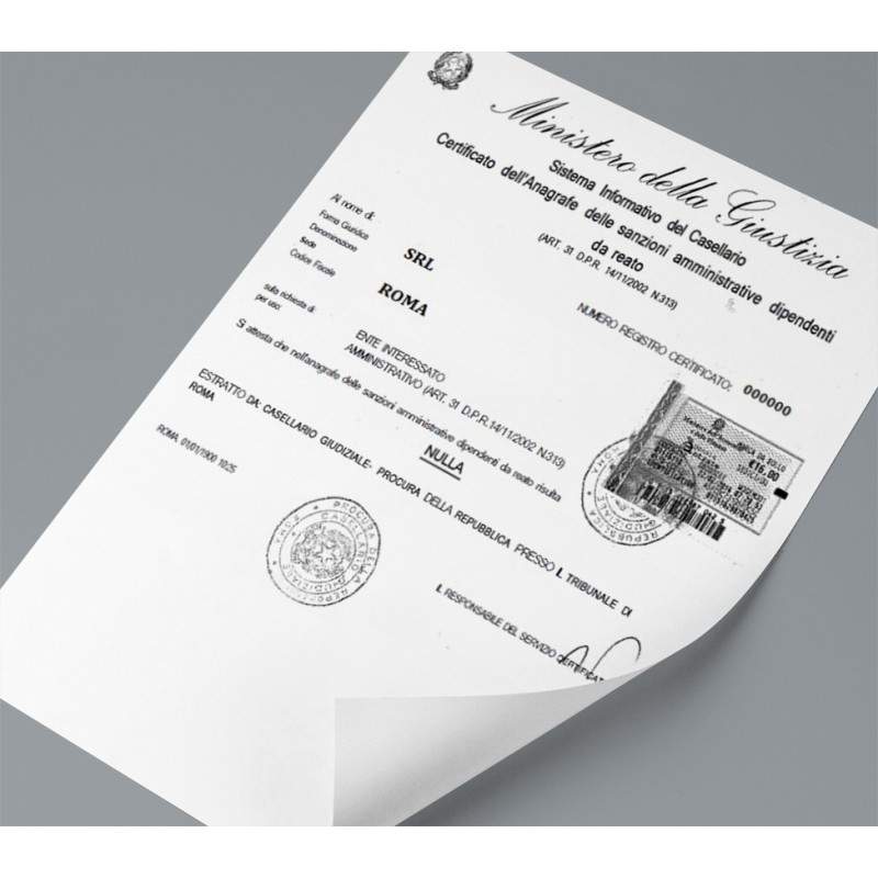 Certificato Sanzioni Amministrative