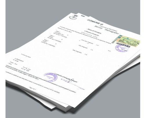 Certificato Stato di Famiglia