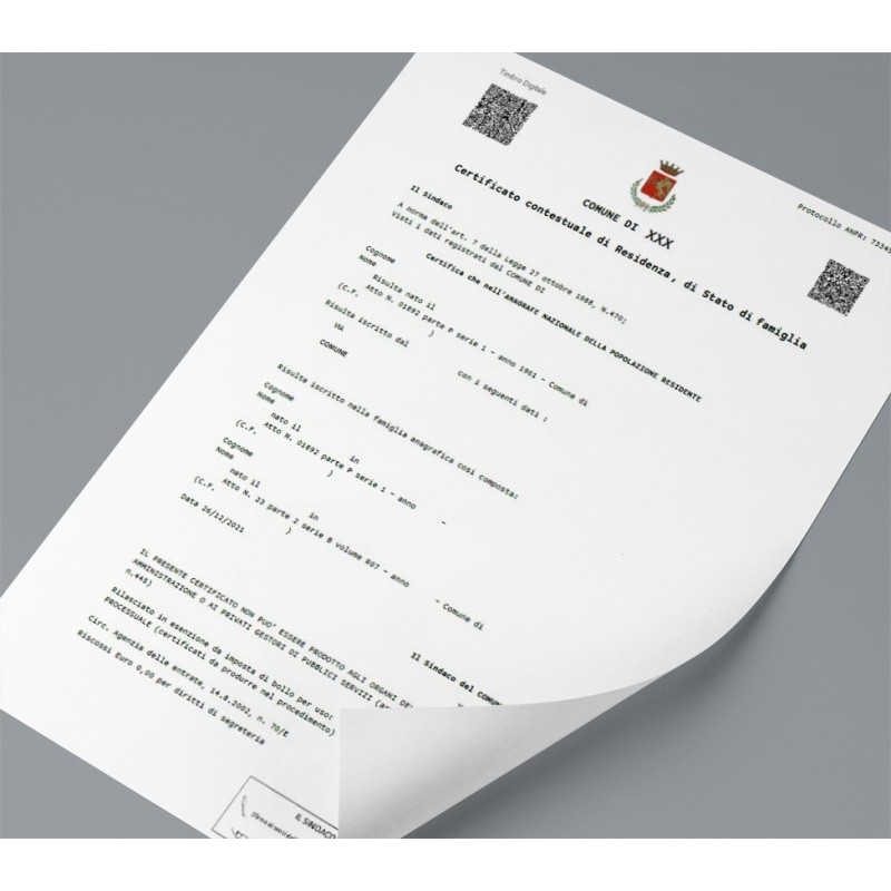 Certificato Contestuale