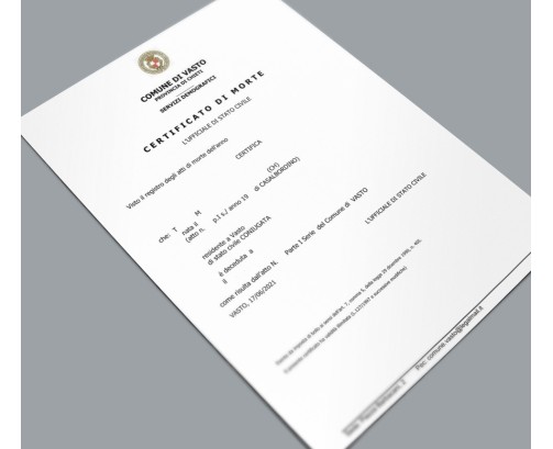 Certificato di Morte