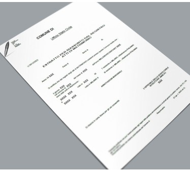 Estratto Atto di Matrimonio